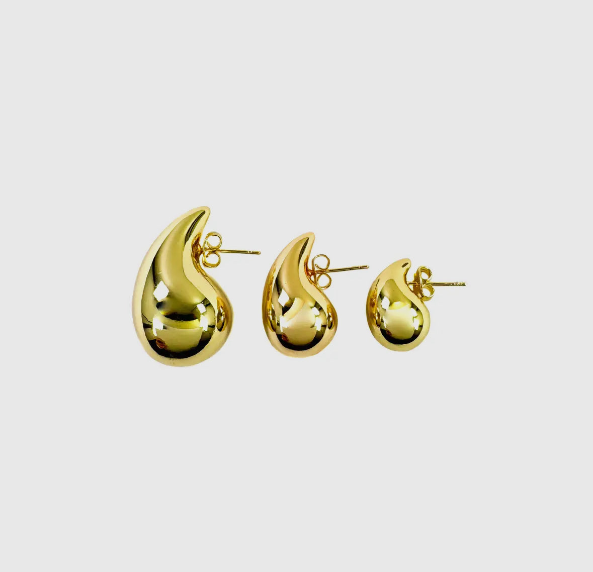 Medium Teardrop Waterdrop Earrings 18k Gold Filled