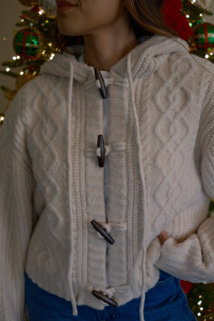 Button up Cable Knit Sweater