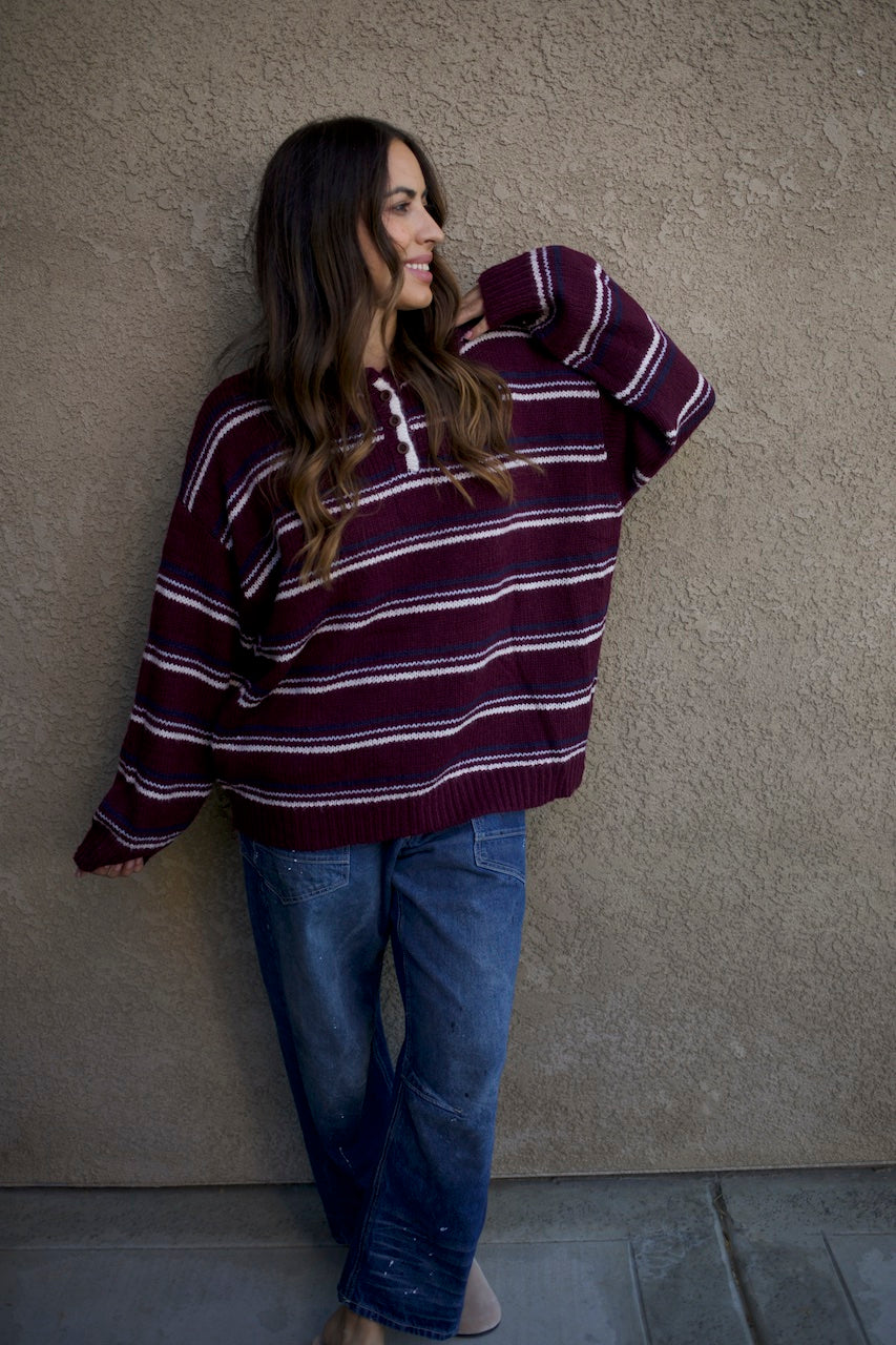Lisa Striped Knit Top