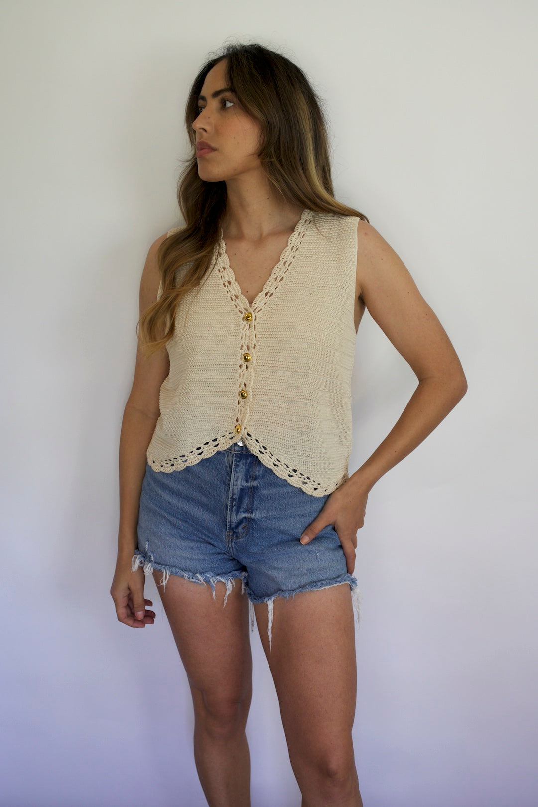 Summer Crotchet Sweater Vest