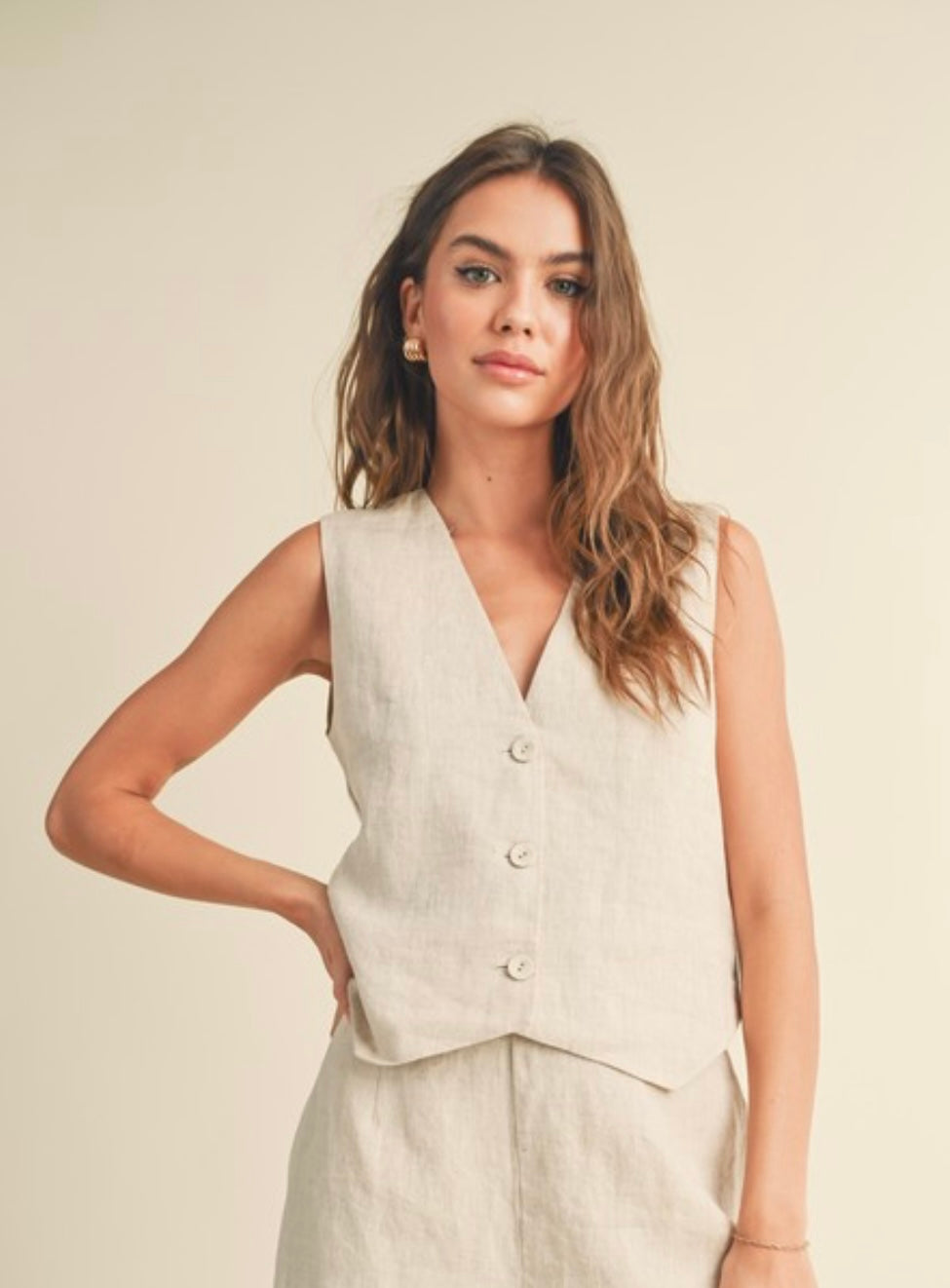 Linen vest