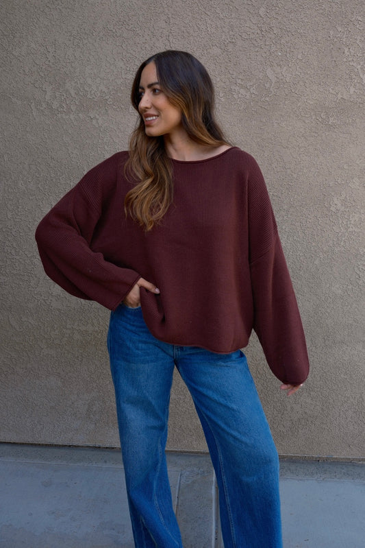 Oversized Boatneck Top