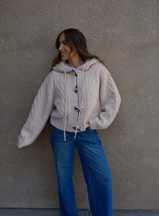 Button up Cable Knit Sweater