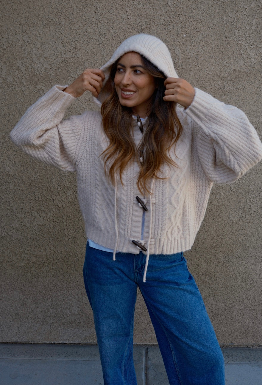 Button up Cable Knit Sweater