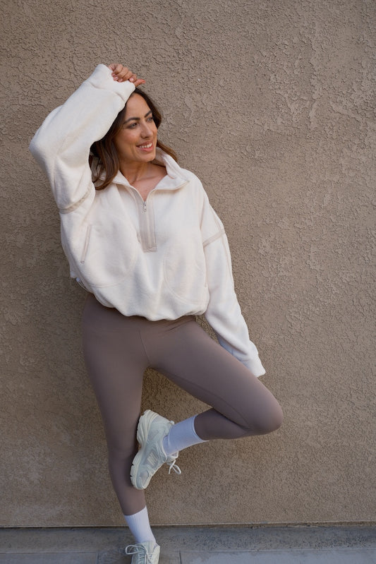 Fleece half zip Sweater