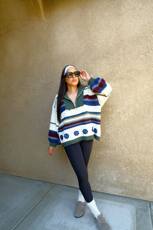 Flurry Half Zip Sweater