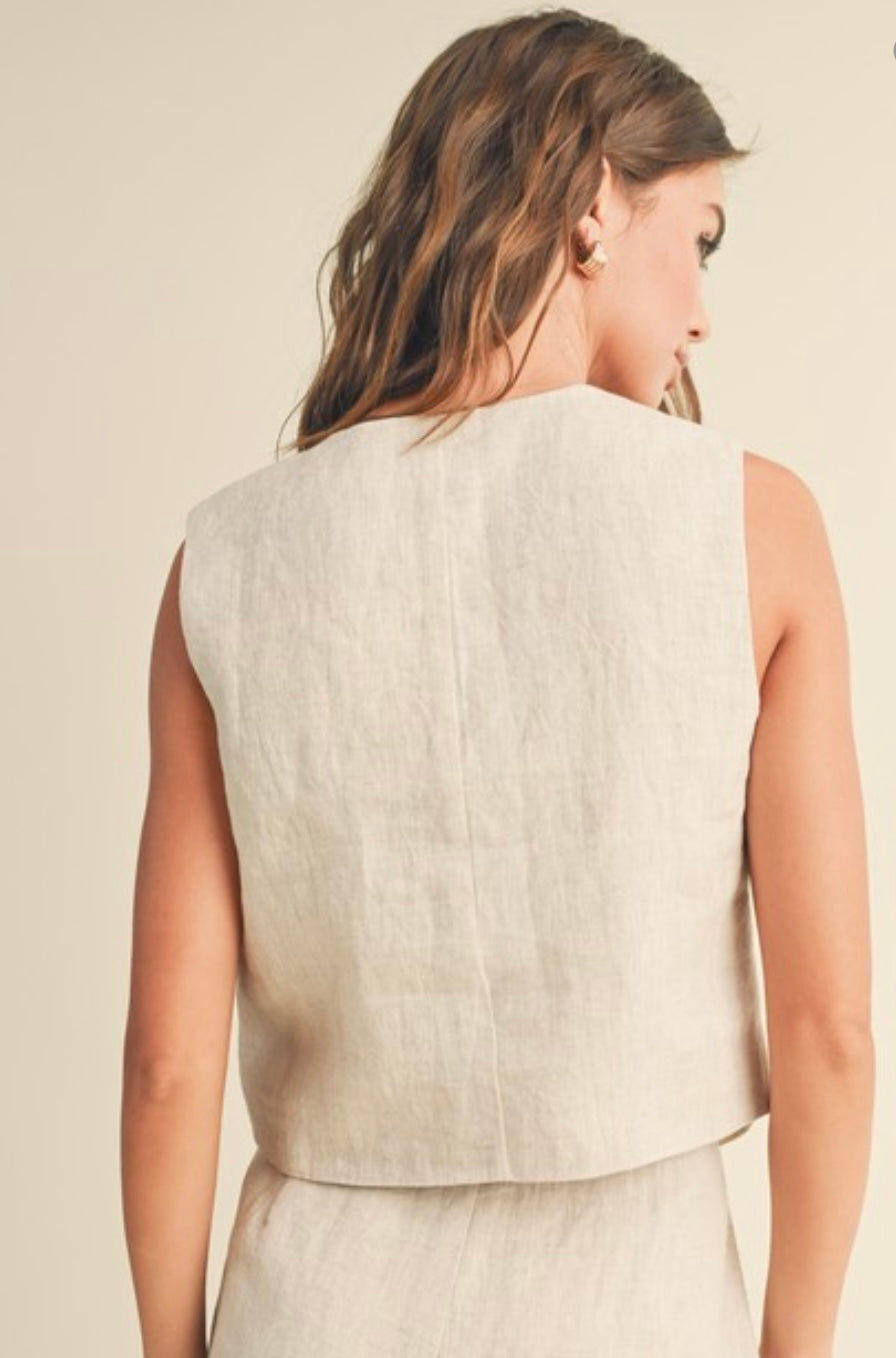 Linen vest