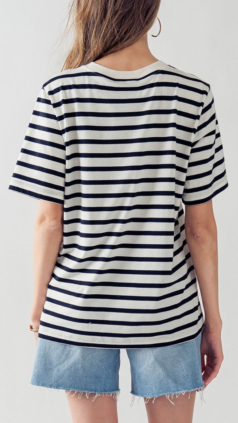 Short Sleeve Stripped Shirt