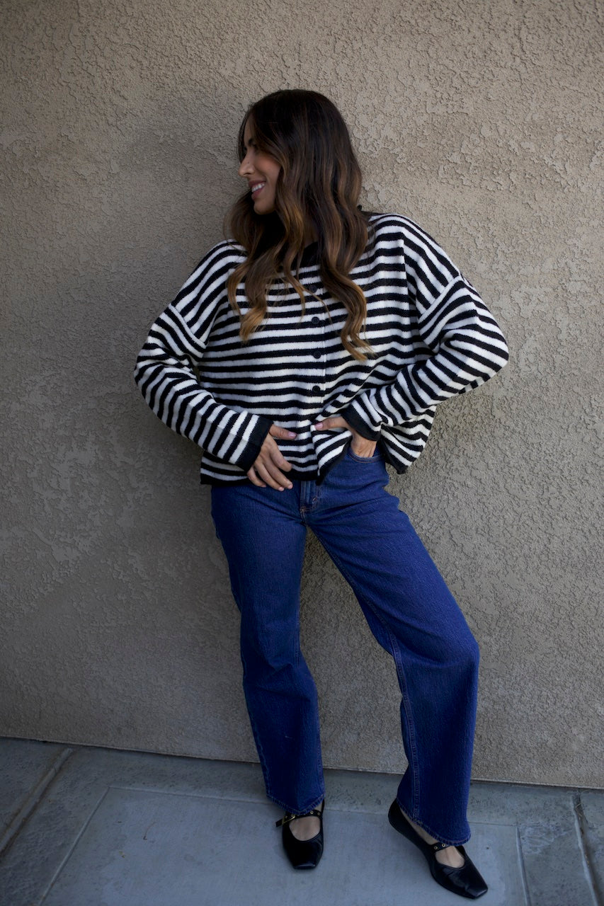 Lydia Striped Cardigan