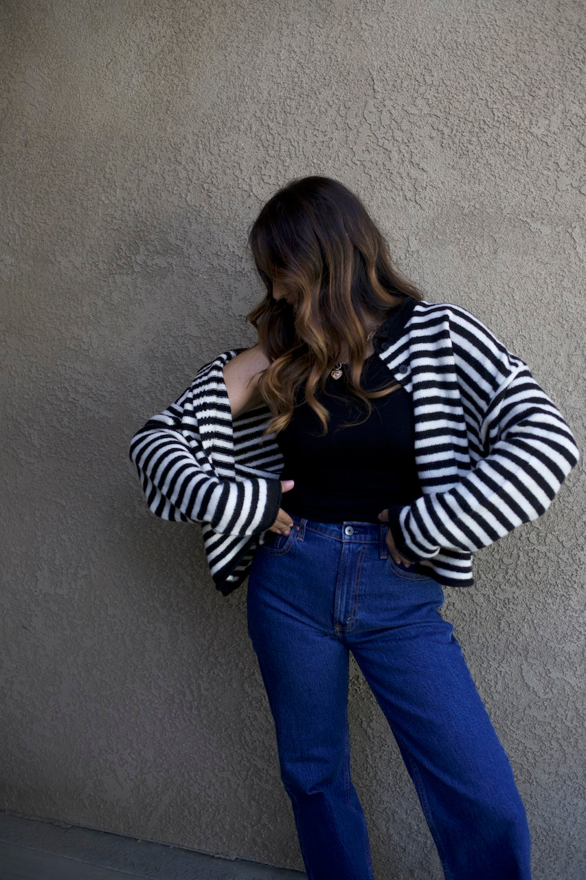 Lydia Striped Cardigan