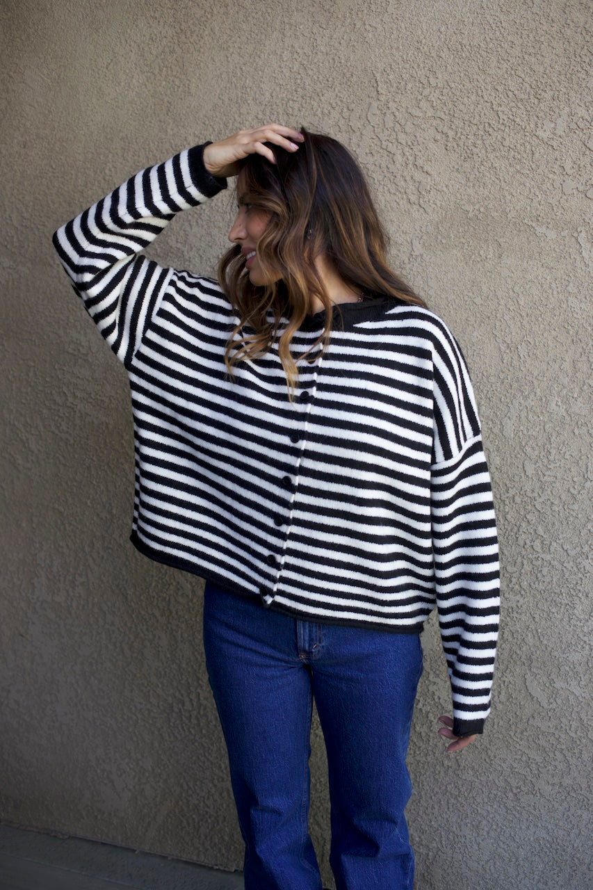 Lydia Striped Cardigan