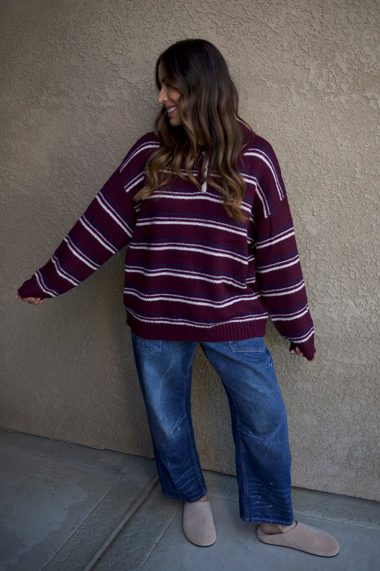 Lisa Striped Knit Top
