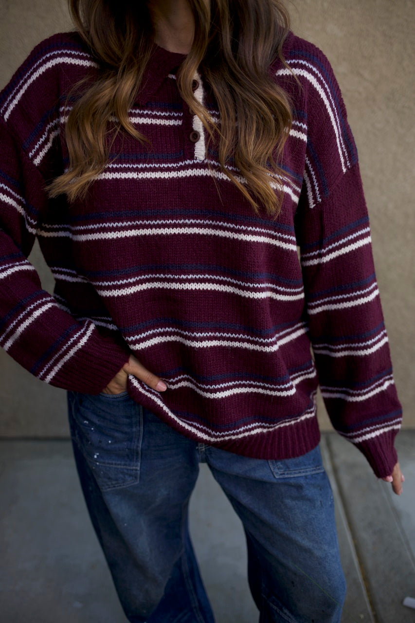 Lisa Striped Knit Top