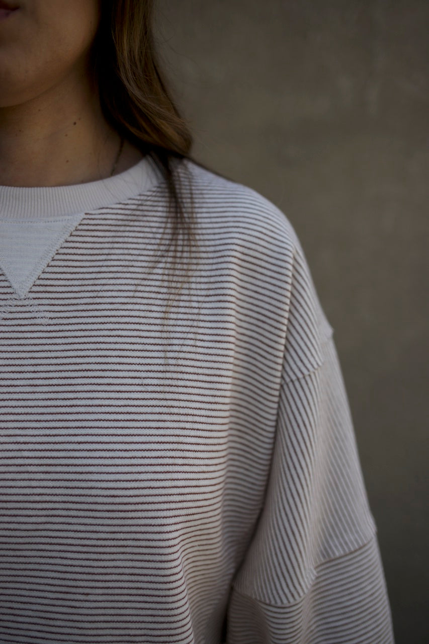 Oversized Striped Pullover