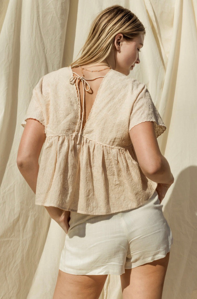 Wide Ruffle Top